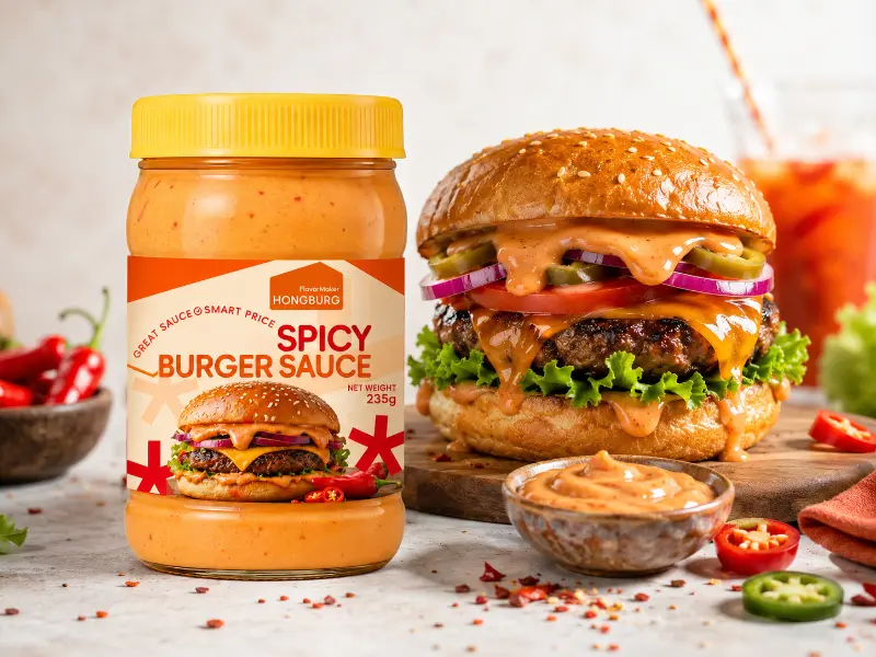 Gęsty, aromatyczny, pikantny sos do burgerów